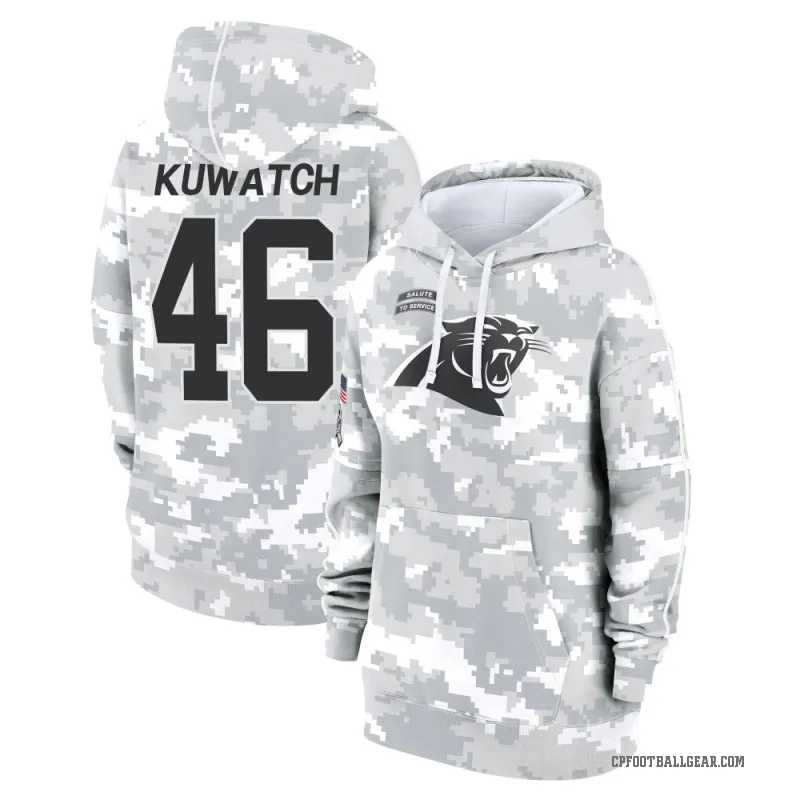 Jackson Kuwatch Women's Camo Carolina Panthers Arctic 2024 Salute to Service Club Fleece Pullover Hoodie