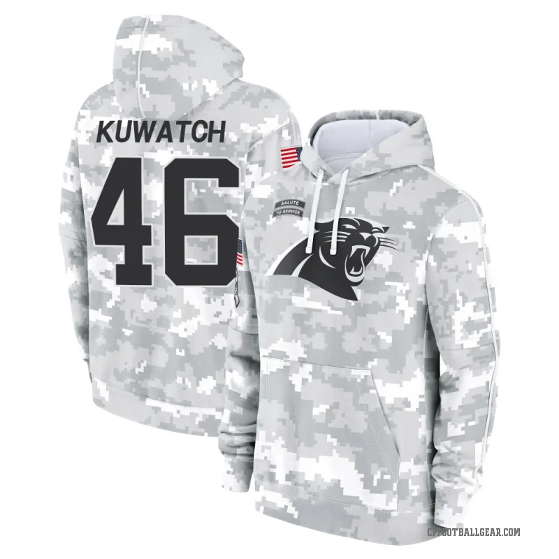 Jackson Kuwatch Youth Camo Carolina Panthers Arctic 2024 Salute to Service Club Fleece Pullover Hoodie