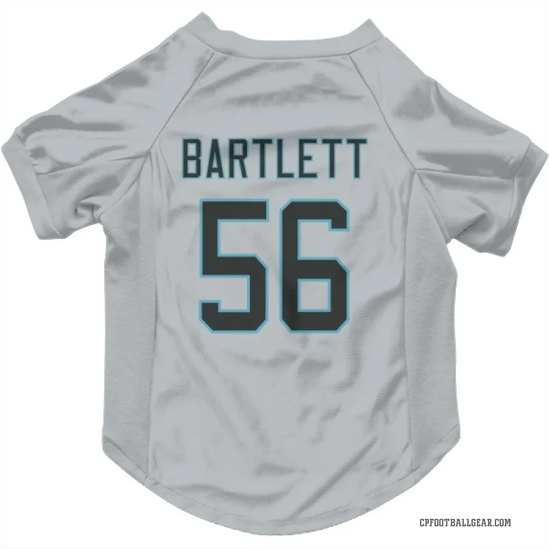 Jared Bartlett  Carolina Panthers   Silver Cat & Dog Pet Jersey