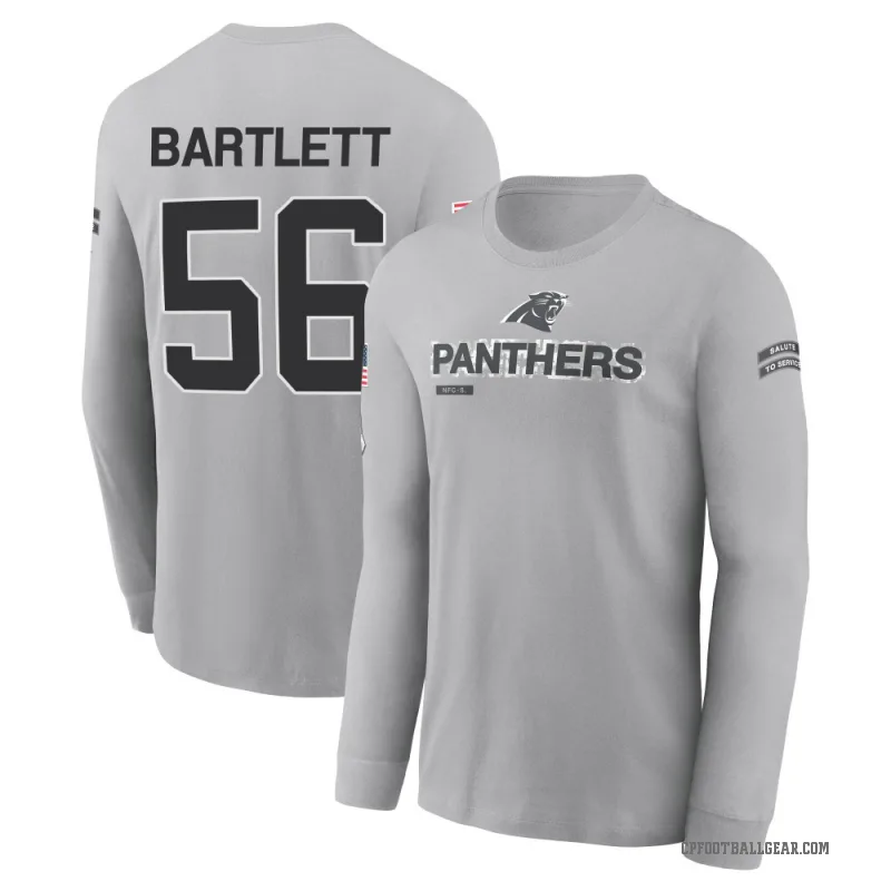 Jared Bartlett Men's Gray Carolina Panthers 2024 Salute to Service Long Sleeve T-Shirt