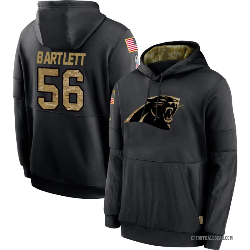 Jared Bartlett Youth Black Carolina Panthers 2020 Salute to Service Sideline Performance Pullover Hoodie