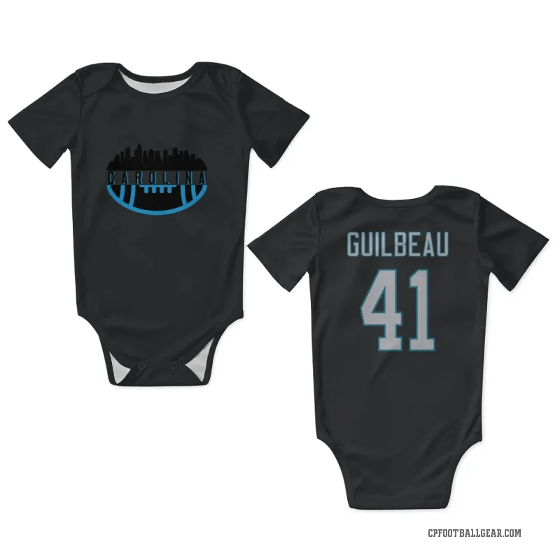 Jaylon Guilbeau  Black Carolina Panthers  Newborn & Infant Bodysuit