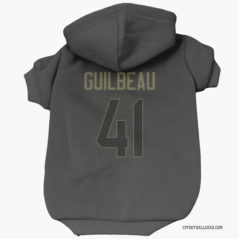 Jaylon Guilbeau  Black Carolina Panthers  Service Cat & Dog Pet Hoodie