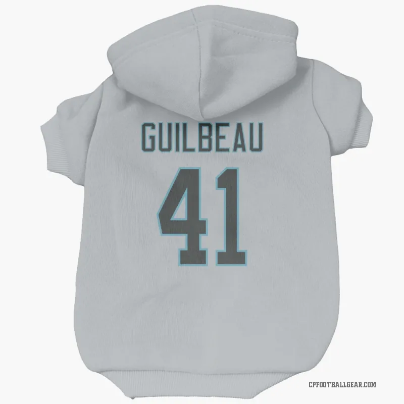 Jaylon Guilbeau  Carolina Panthers   Silver Cat & Dog Pet Hoodie