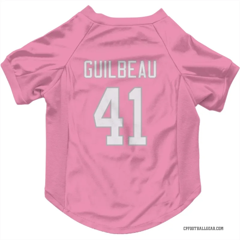 Jaylon Guilbeau  Pink Carolina Panthers  Cat & Dog Pet Jersey
