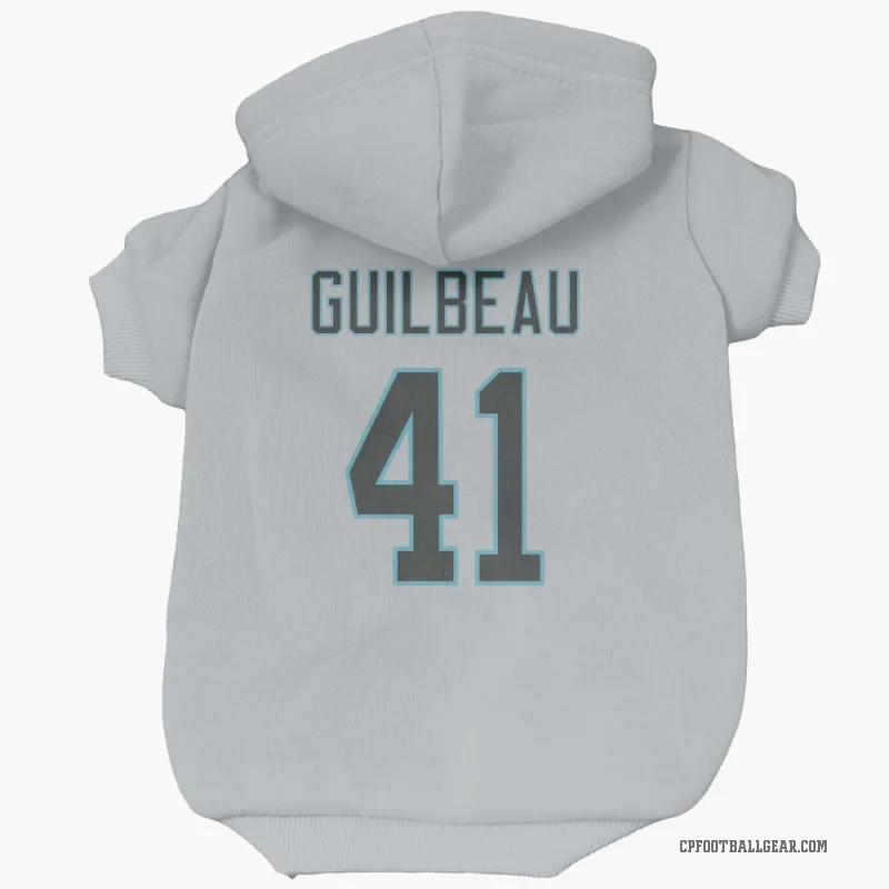 Jaylon Guilbeau  White Carolina Panthers  Cat & Dog Pet Hoodie