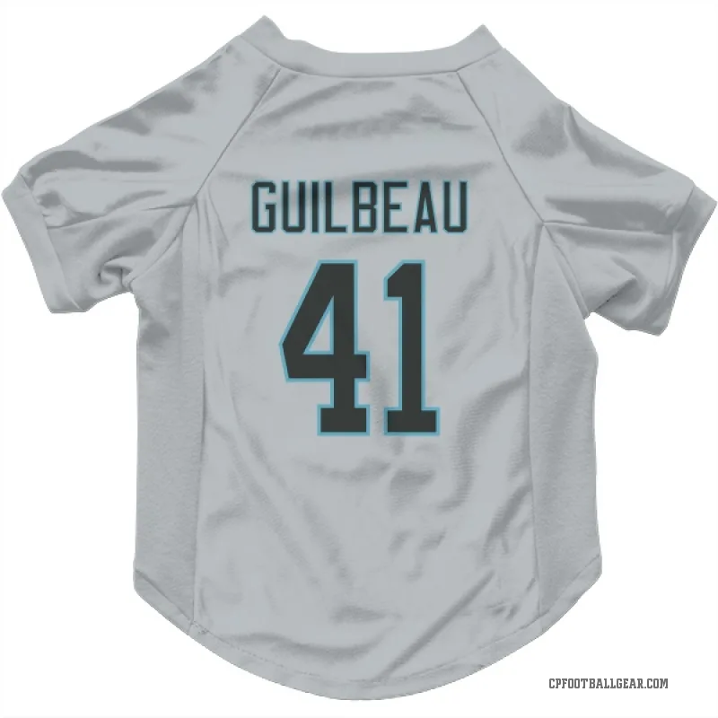 Jaylon Guilbeau  White Carolina Panthers  Cat & Dog Pet Jersey