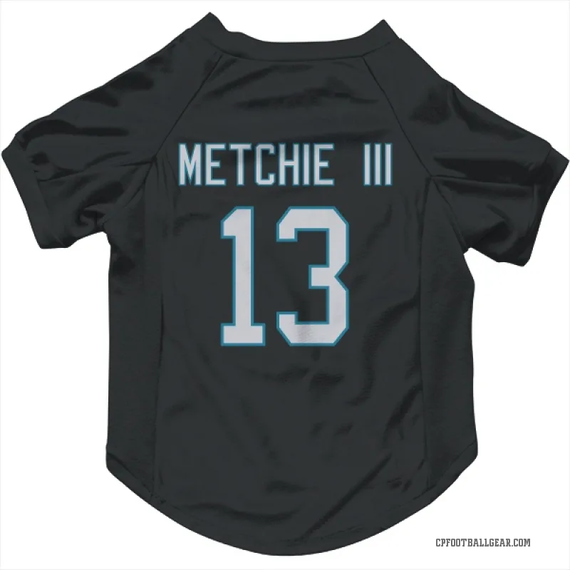 John Metchie III  Black Carolina Panthers  Cat & Dog Pet Jersey