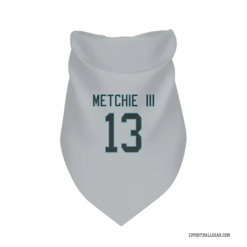 John Metchie III  Carolina Panthers   Silver Cat & Dog Pet Bandana