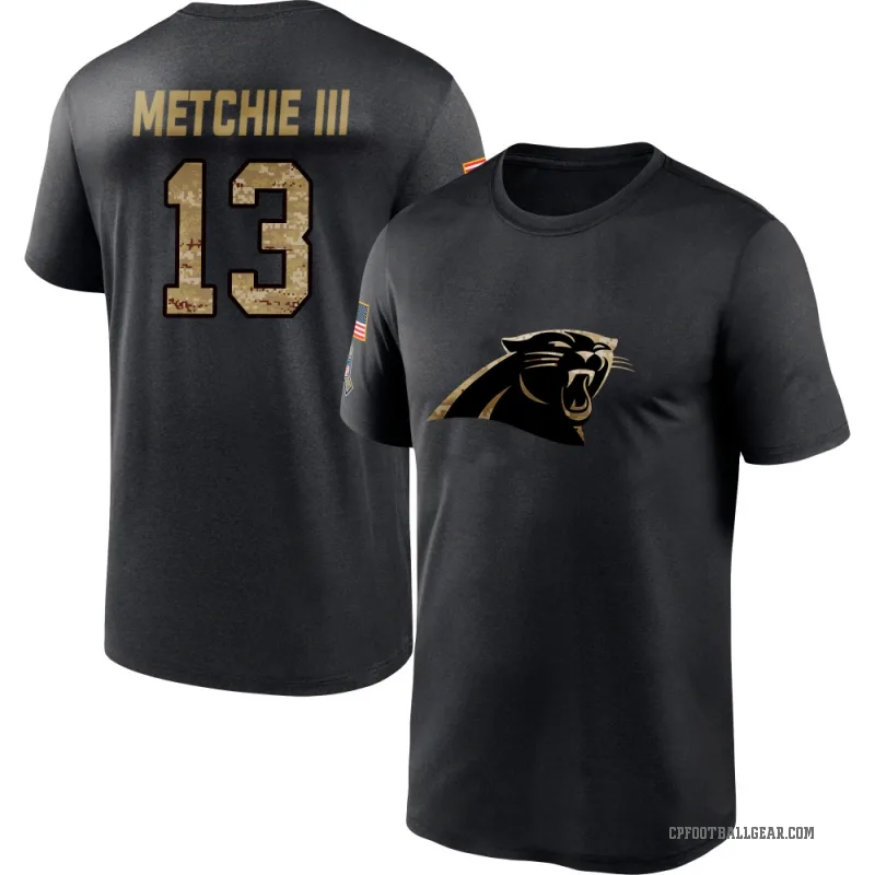 John Metchie III Men's Black Carolina Panthers 2020 Salute To Service Performance T-Shirt