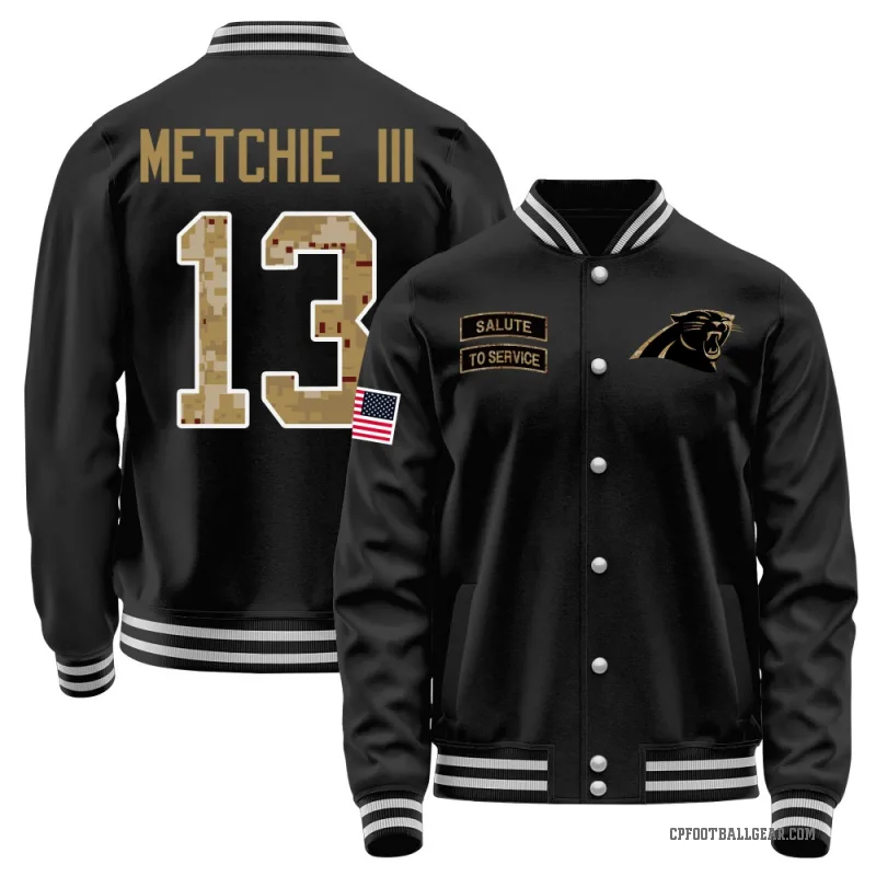 John Metchie III Men's Black Carolina Panthers Salute to Service Sideline Performance Jacket