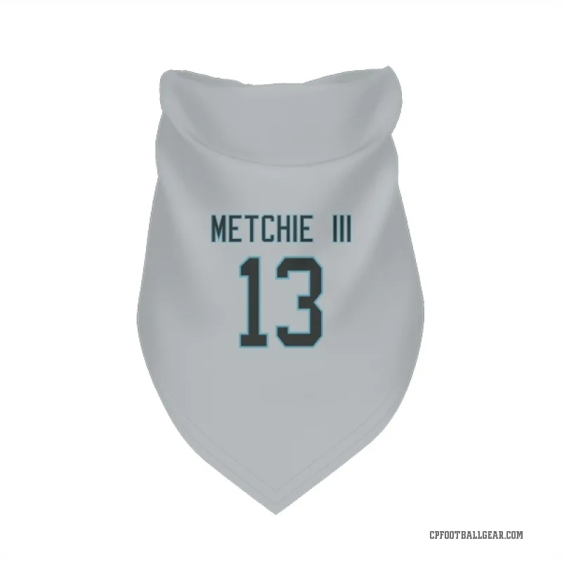 John Metchie III  White Carolina Panthers  Cat & Dog Pet Bandana