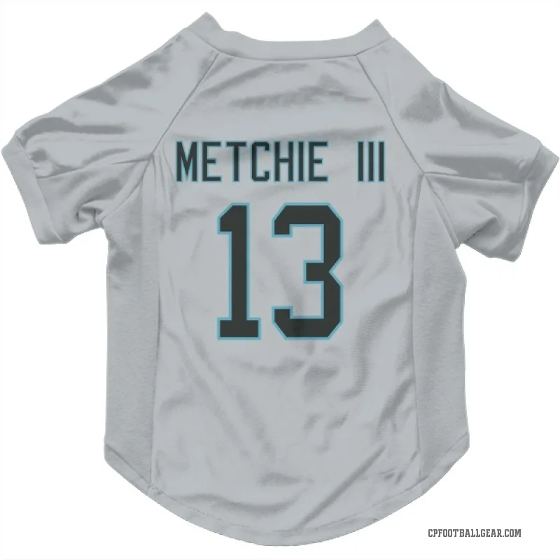 John Metchie III  White Carolina Panthers  Cat & Dog Pet Jersey