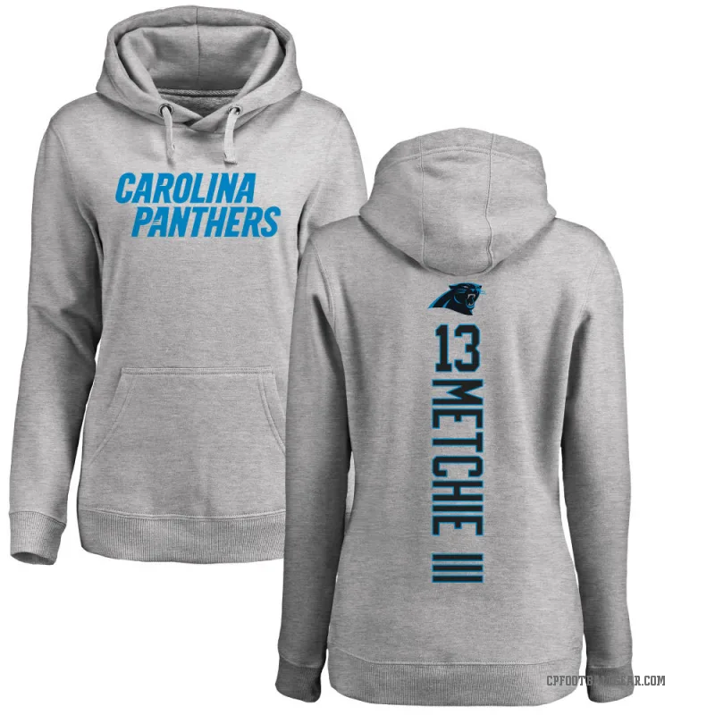 John Metchie III Women's Carolina Panthers Pro Line Ash Backer Pullover Hoodie