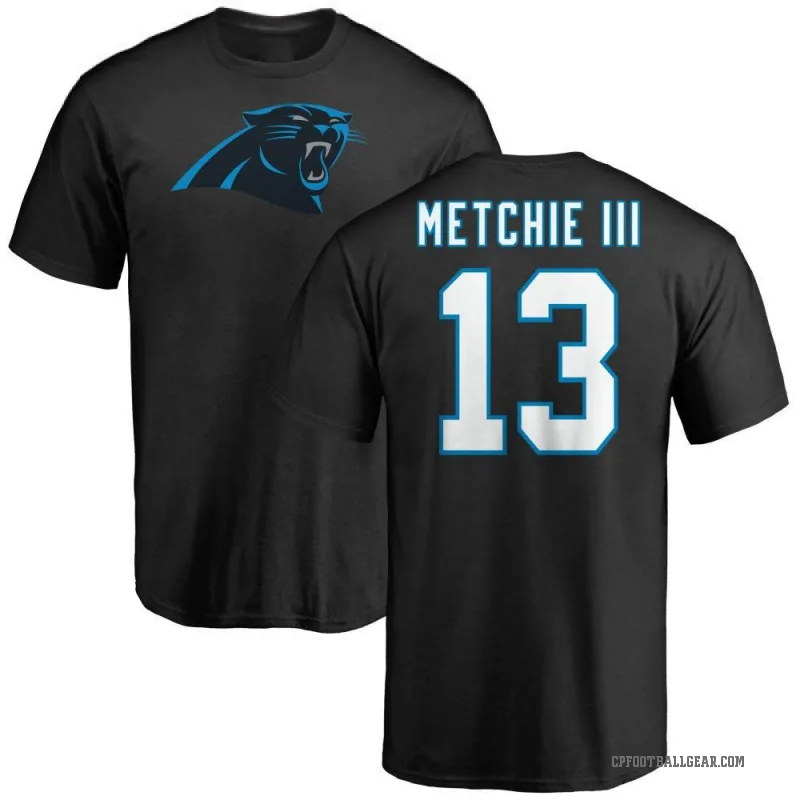 John Metchie III Youth Black Carolina Panthers Logo T-Shirt -
