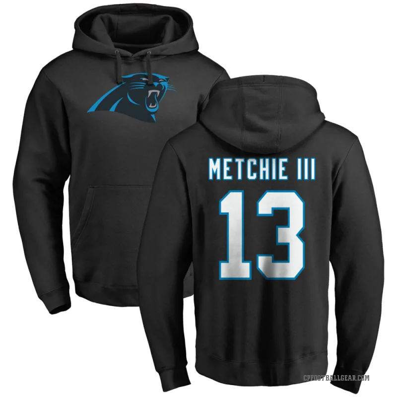 John Metchie III Youth Black Carolina Panthers Pro Line Logo Pullover Hoodie