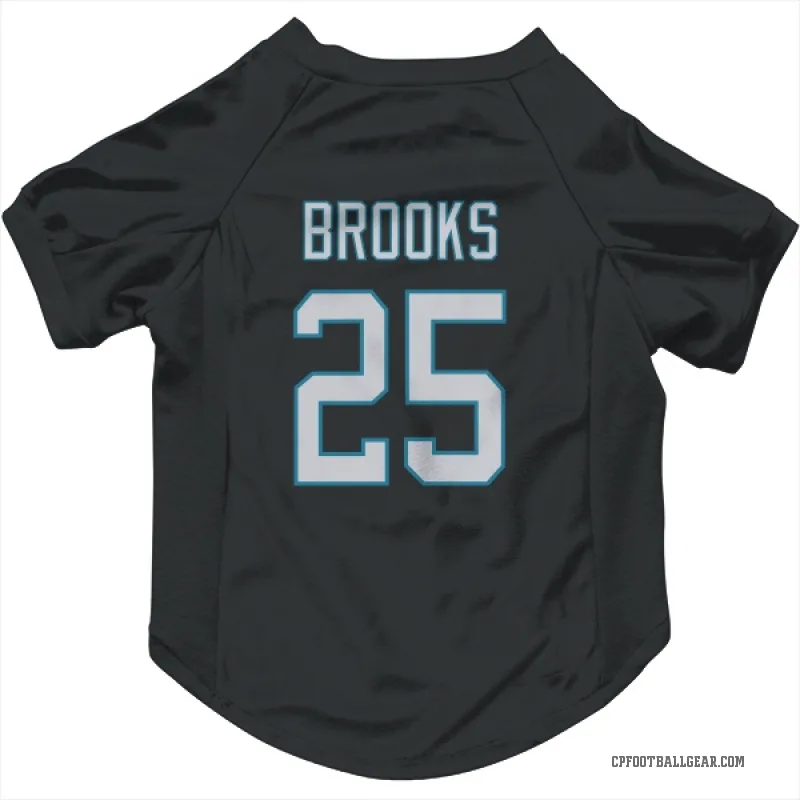 Jonathon Brooks  Black Carolina Panthers  Cat & Dog Pet Jersey