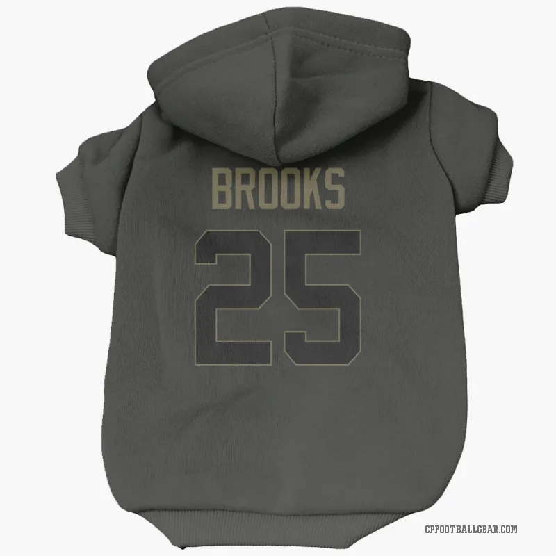 Jonathon Brooks  Black Carolina Panthers  Service Cat & Dog Pet Hoodie