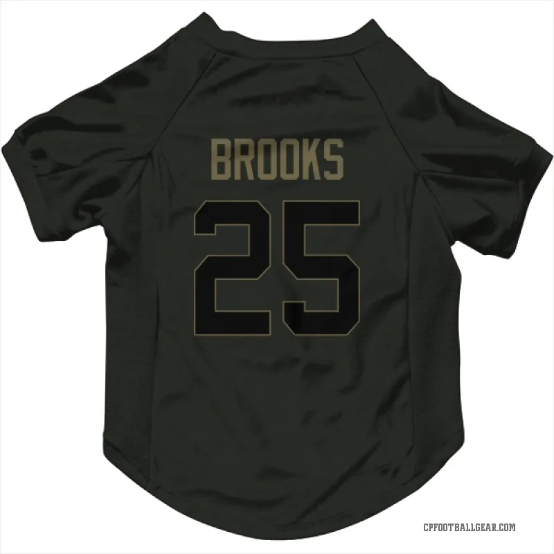 Jonathon Brooks  Black Carolina Panthers  Service Cat & Dog Pet Jersey