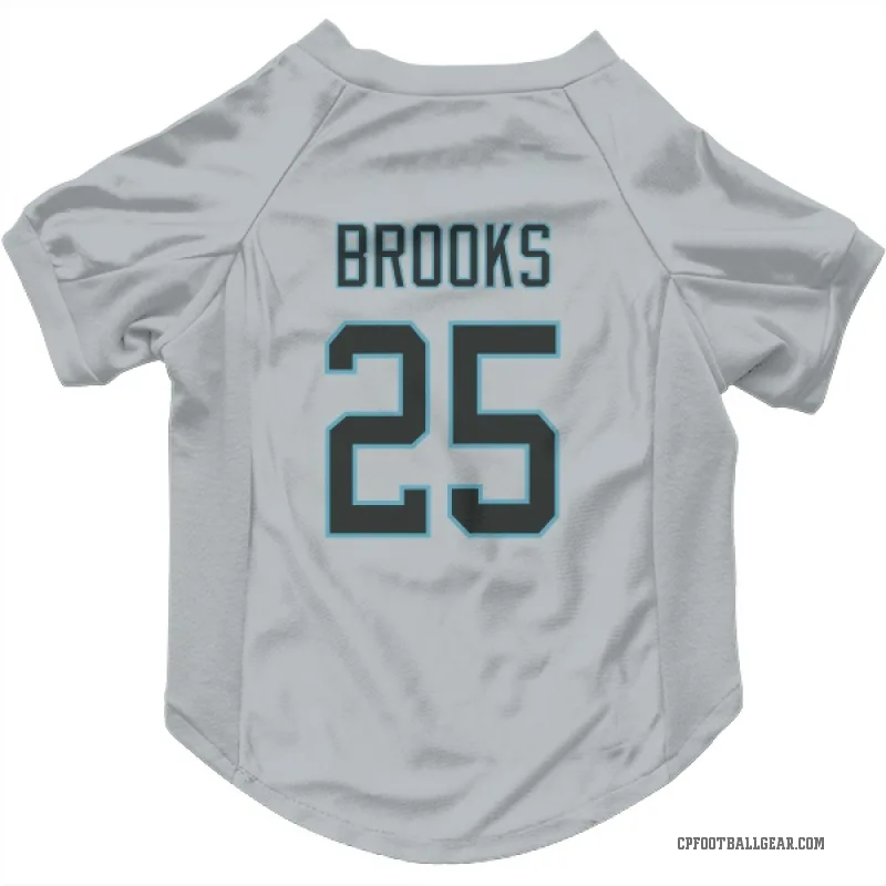Jonathon Brooks  Carolina Panthers   Silver Cat & Dog Pet Jersey