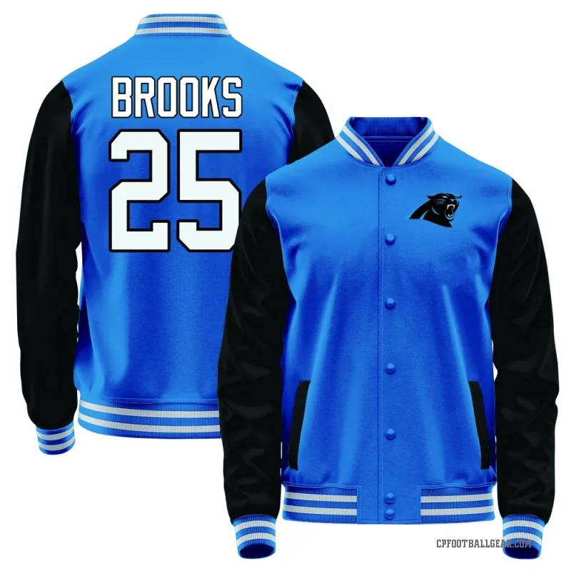 Jonathon Brooks Men's Blue Carolina Panthers /Black Full-Snap Jacket