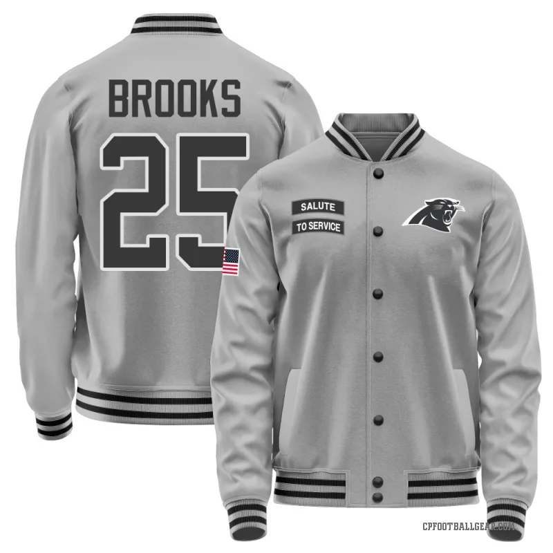Jonathon Brooks Men's Gray Carolina Panthers Salute to Service Performance Jacket