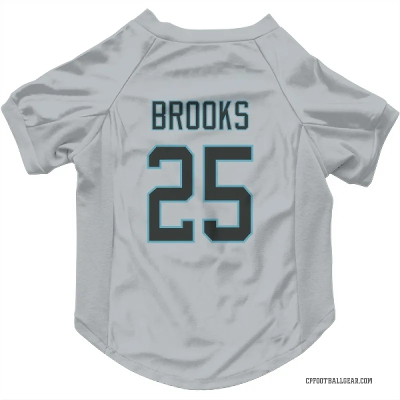 Jonathon Brooks  White Carolina Panthers  Cat & Dog Pet Jersey