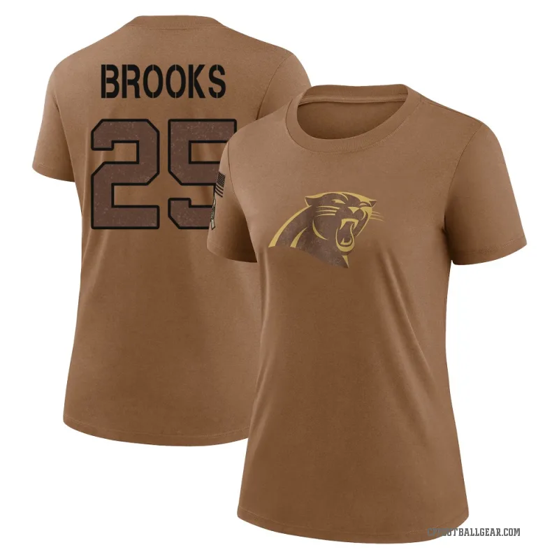 Jonathon Brooks Women's Brown Carolina Panthers 2023 Salute To Service Performance T-Shirt