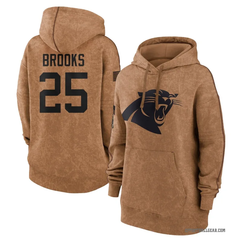 Jonathon Brooks Women's Brown Carolina Panthers 2023 Salute To Service Pullover Hoodie