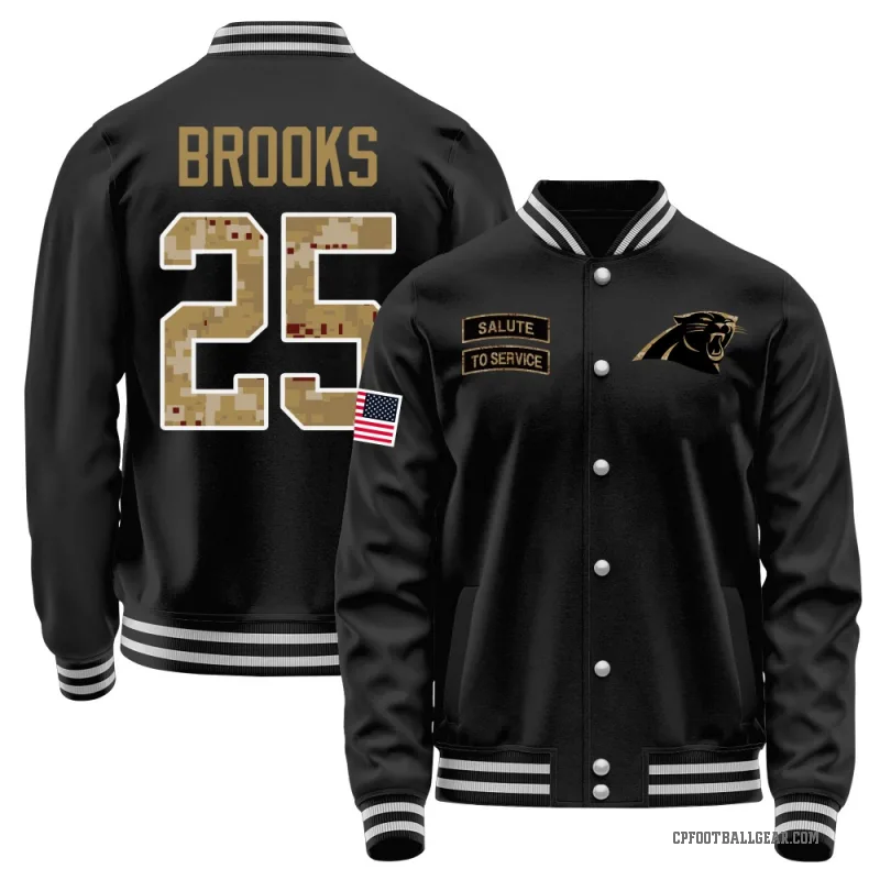Jonathon Brooks Youth Black Carolina Panthers Salute to Service Sideline Performance Jacket