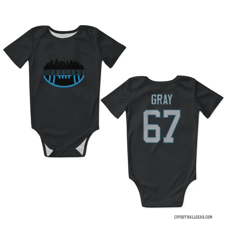 Joshua Gray  Black Carolina Panthers  Newborn & Infant Bodysuit