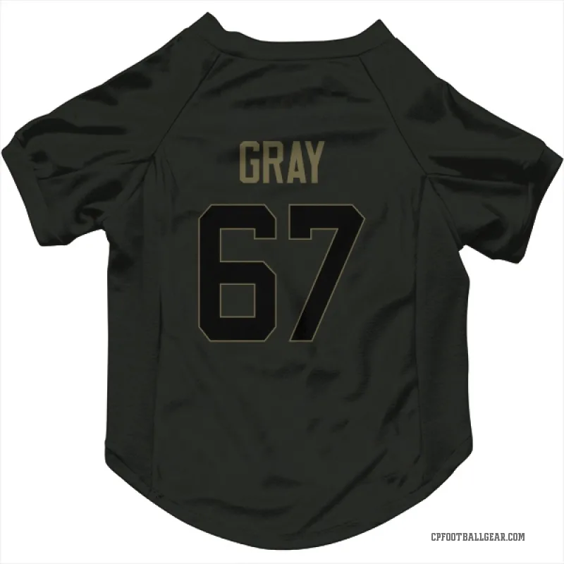 Joshua Gray  Black Carolina Panthers  Service Cat & Dog Pet Jersey