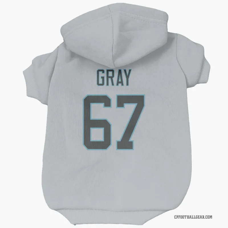 Joshua Gray  Carolina Panthers   Silver Cat & Dog Pet Hoodie
