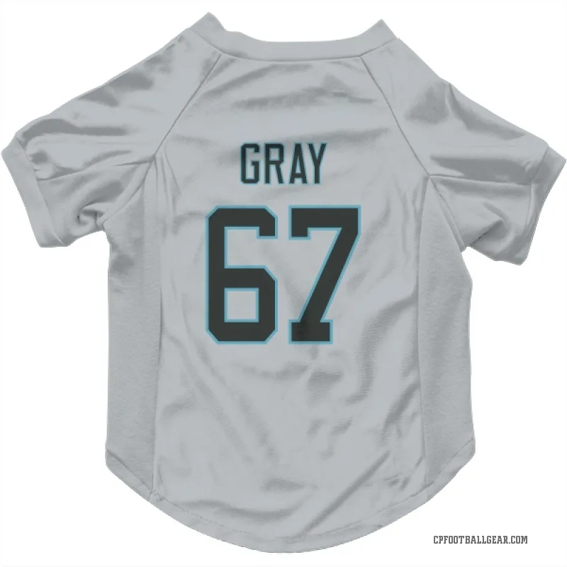 Joshua Gray  Carolina Panthers   Silver Cat & Dog Pet Jersey