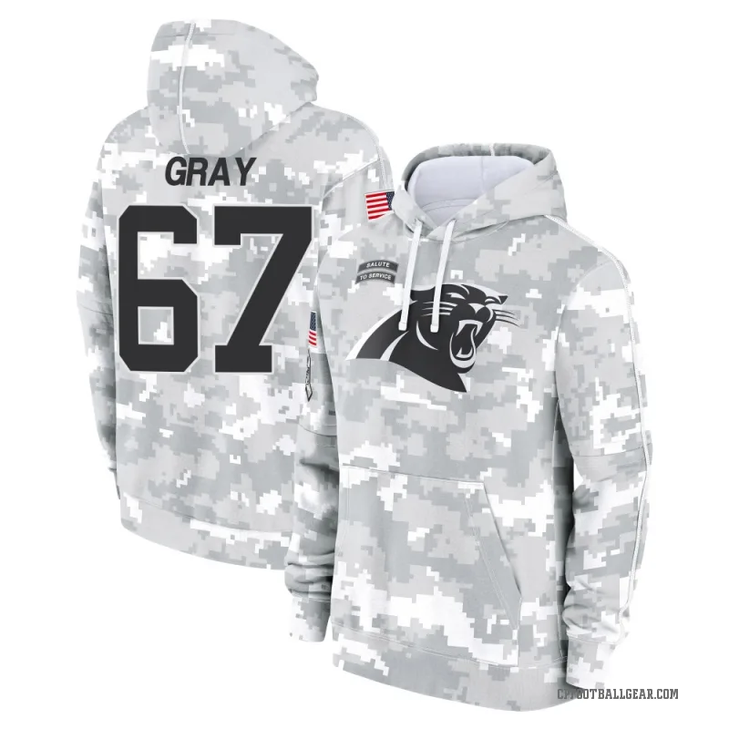 Joshua Gray Men's Camo Carolina Panthers Arctic 2024 Salute to Service Club Fleece Pullover Hoodie