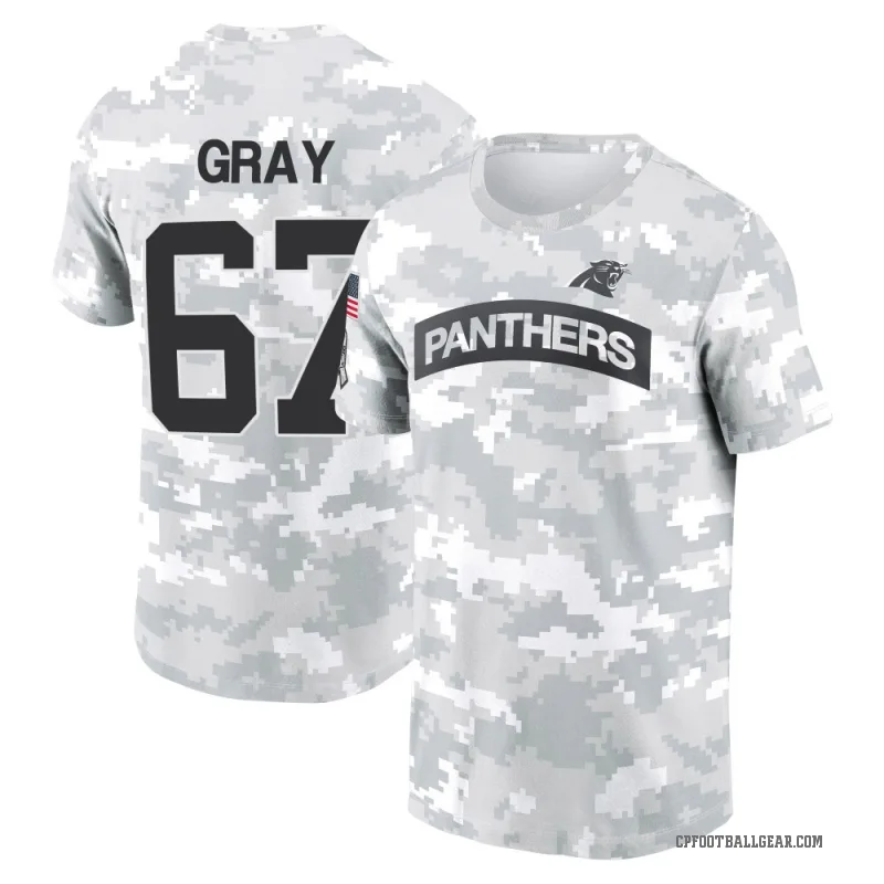 Joshua Gray Men's Camo Carolina Panthers Arctic 2024 Salute to Service Performance T-Shirt