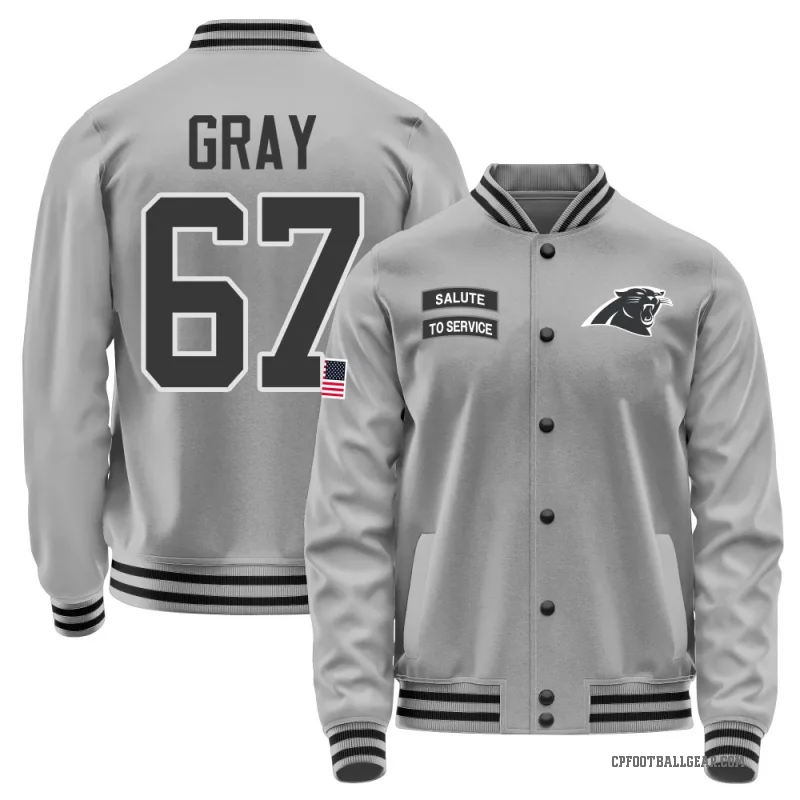Joshua Gray Men's Gray Carolina Panthers Salute to Service Performance Jacket