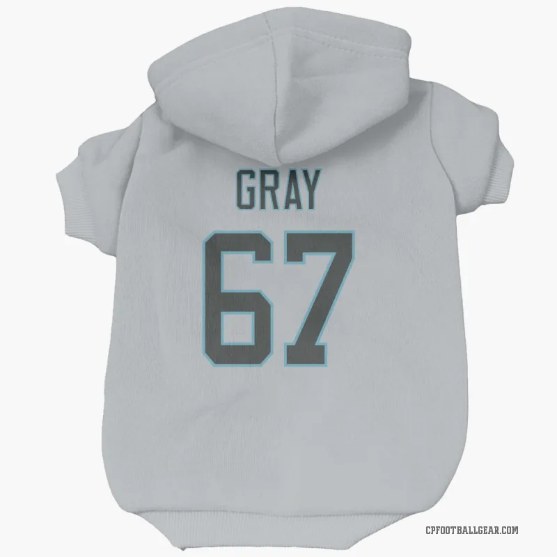 Joshua Gray  White Carolina Panthers  Cat & Dog Pet Hoodie