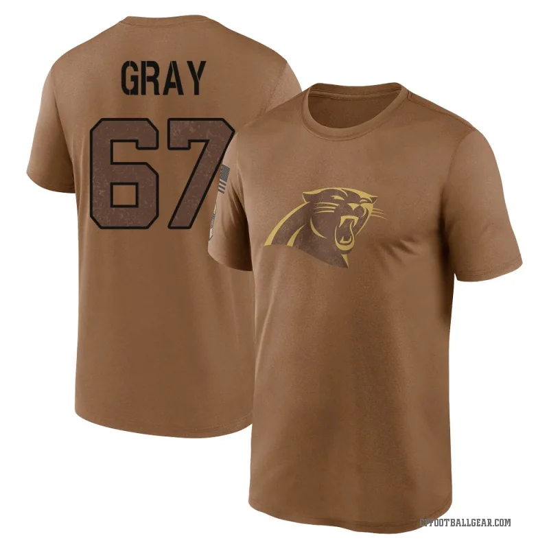 Joshua Gray Youth Brown Carolina Panthers 2023 Salute To Service Performance T-Shirt