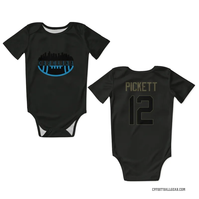 Kenny Pickett  Black Carolina Panthers  Service Newborn & Infant Bodysuit