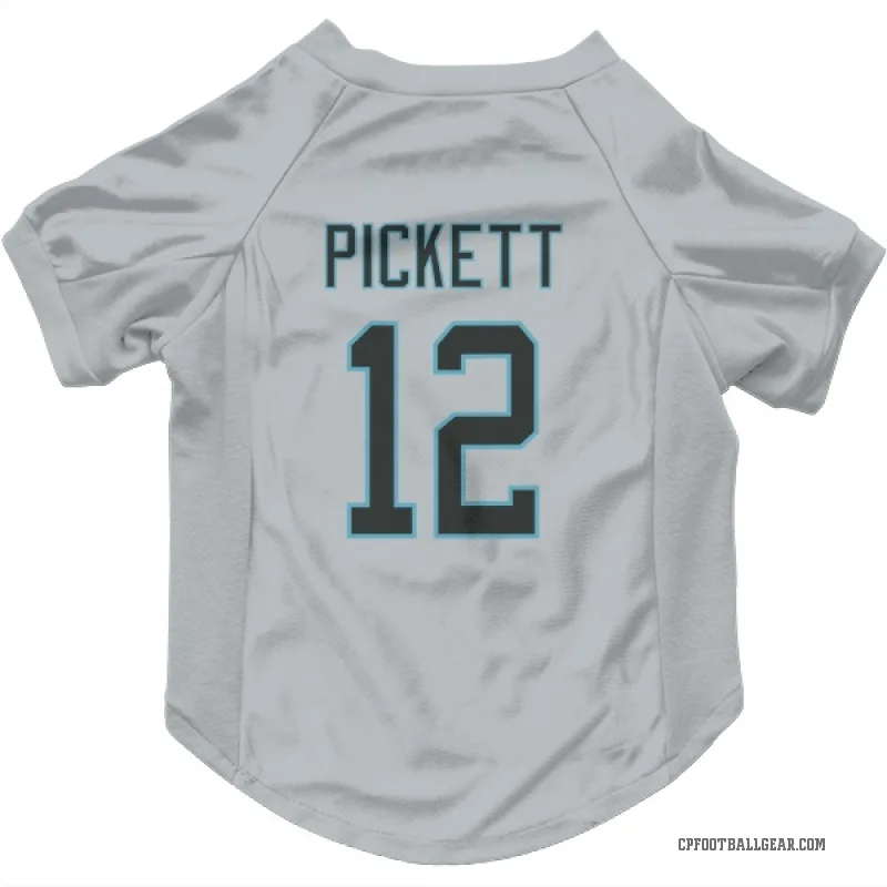 Kenny Pickett  Carolina Panthers   Silver Cat & Dog Pet Jersey