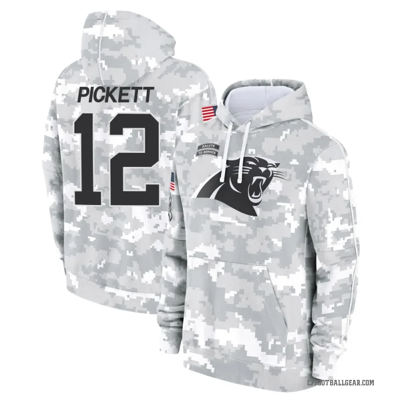 Kenny Pickett Men's Camo Carolina Panthers Arctic 2024 Salute to Service Club Fleece Pullover Hoodie