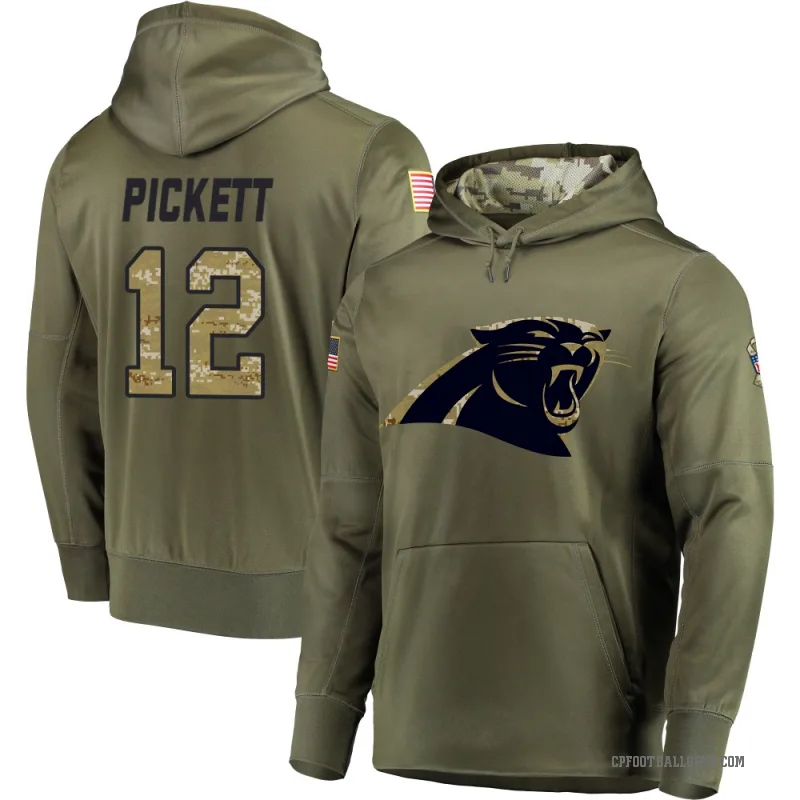 Kenny Pickett Men's Olive Carolina Panthers Salute to Service Pullover Hoodie