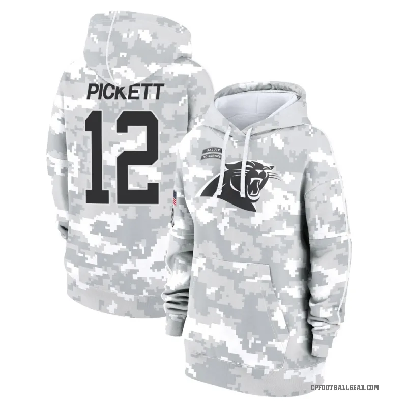 Kenny Pickett Women's Camo Carolina Panthers Arctic 2024 Salute to Service Club Fleece Pullover Hoodie