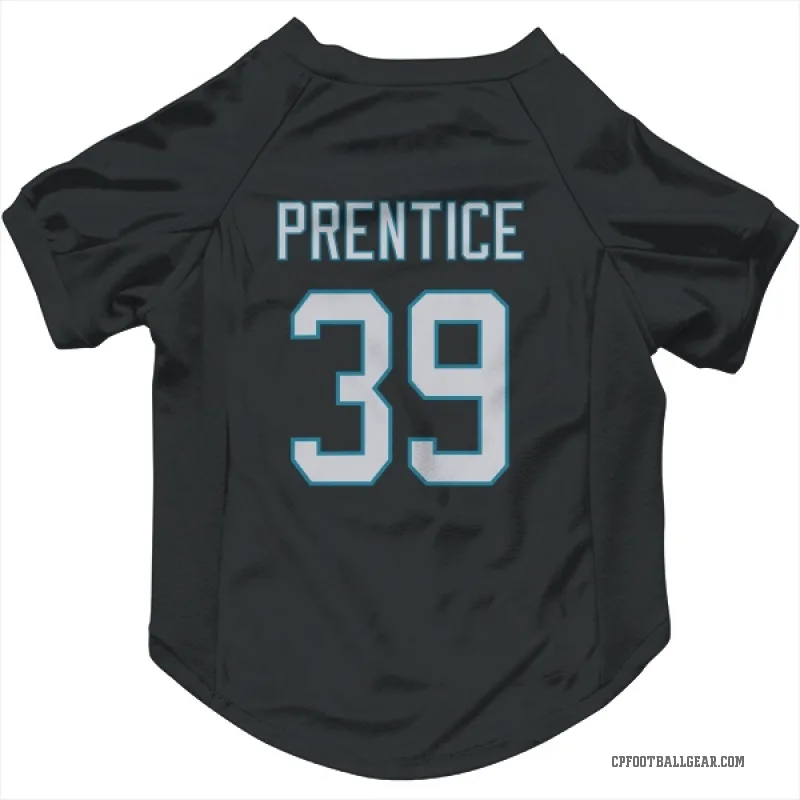 Kobe Prentice  Black Carolina Panthers  Cat & Dog Pet Jersey