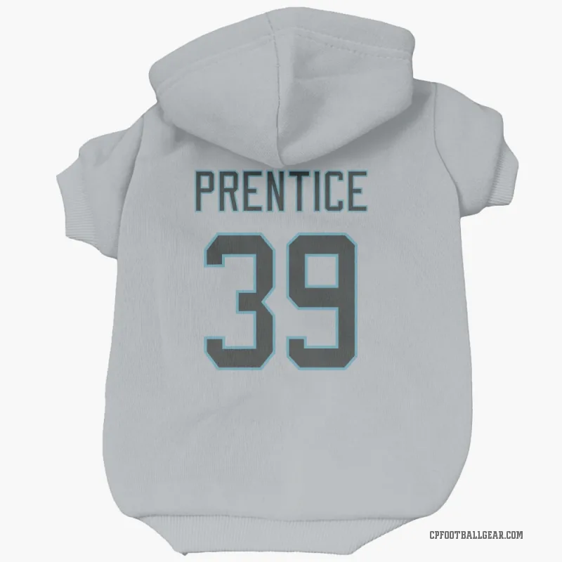 Kobe Prentice  Carolina Panthers   Silver Cat & Dog Pet Hoodie