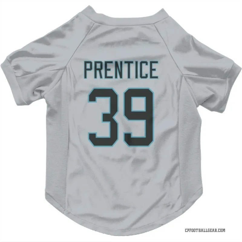 Kobe Prentice  Carolina Panthers   Silver Cat & Dog Pet Jersey