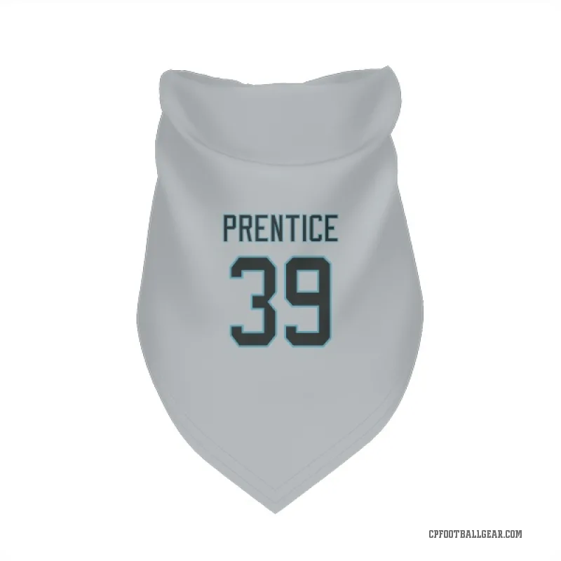 Kobe Prentice  White Carolina Panthers  Cat & Dog Pet Bandana