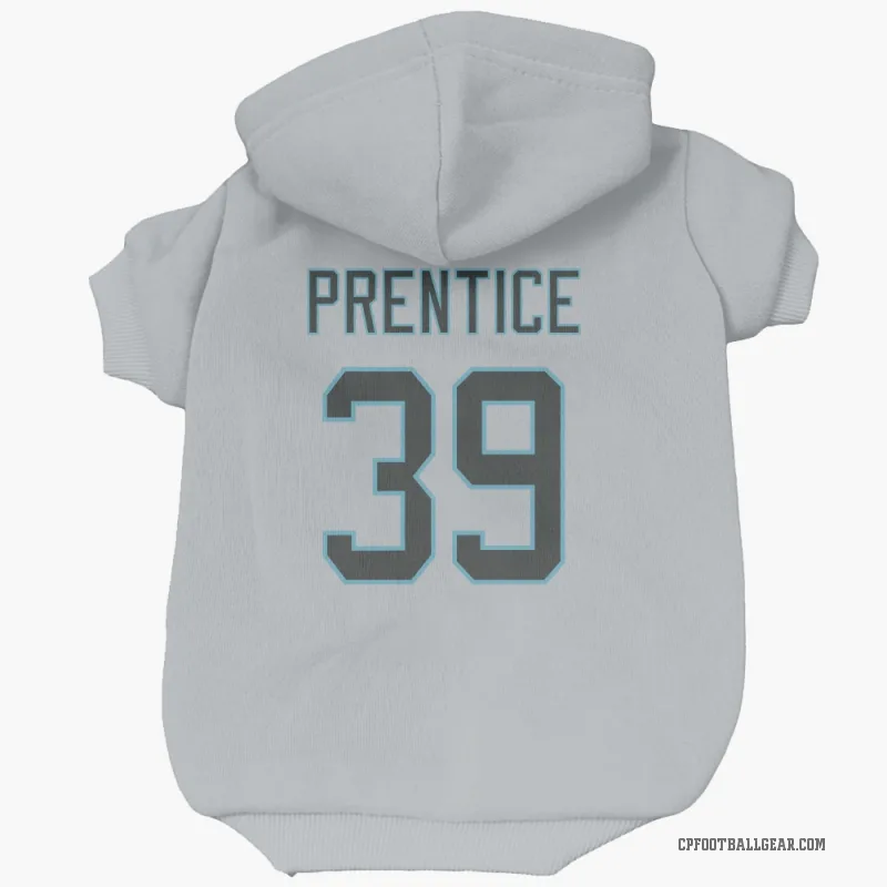 Kobe Prentice  White Carolina Panthers  Cat & Dog Pet Hoodie