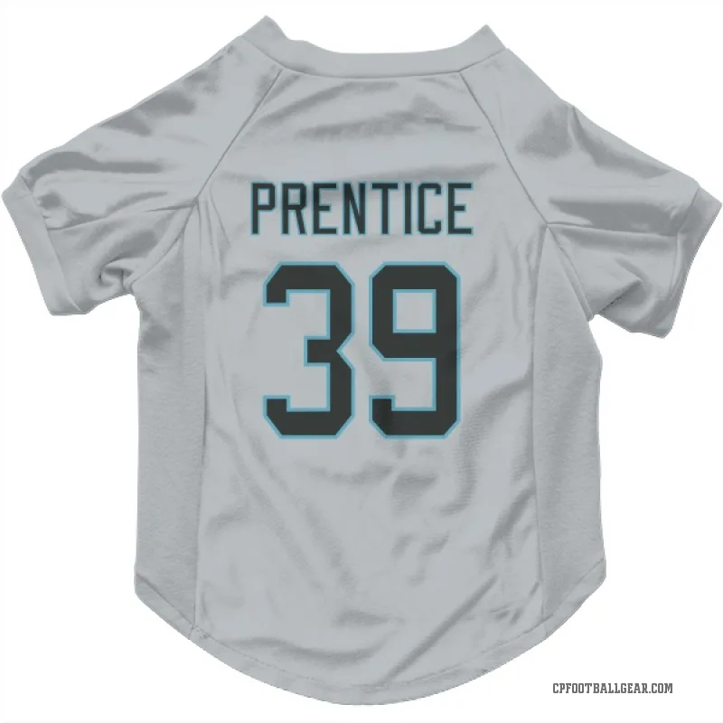 Kobe Prentice  White Carolina Panthers  Cat & Dog Pet Jersey
